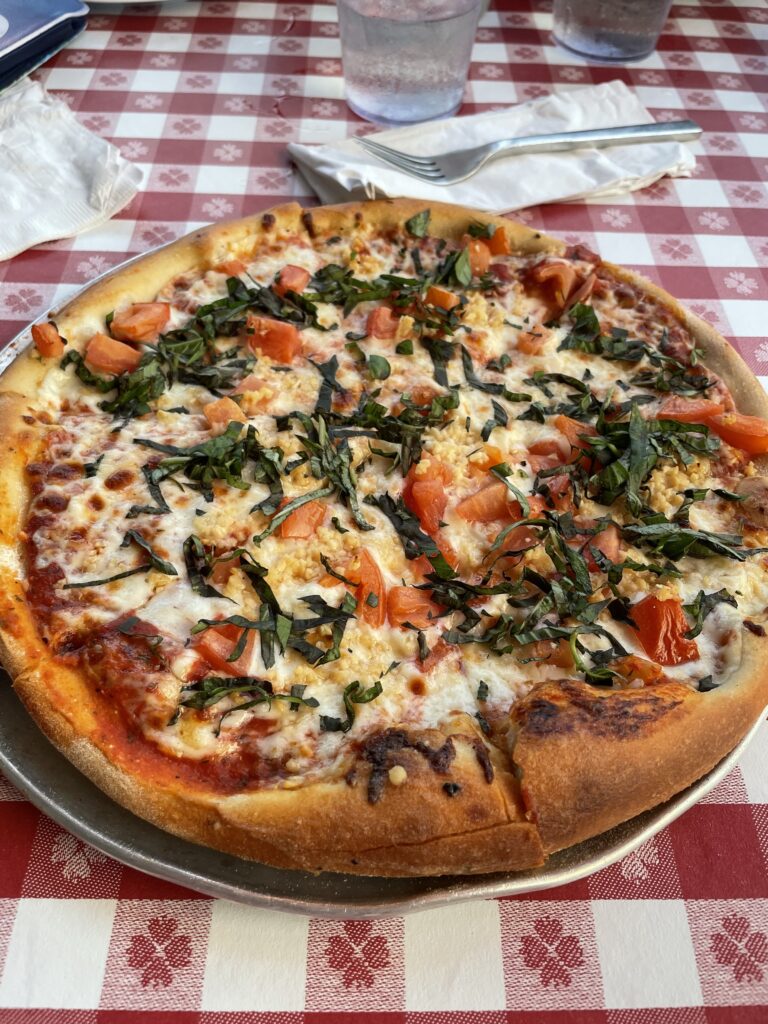 Bobby V's Margherita pizza