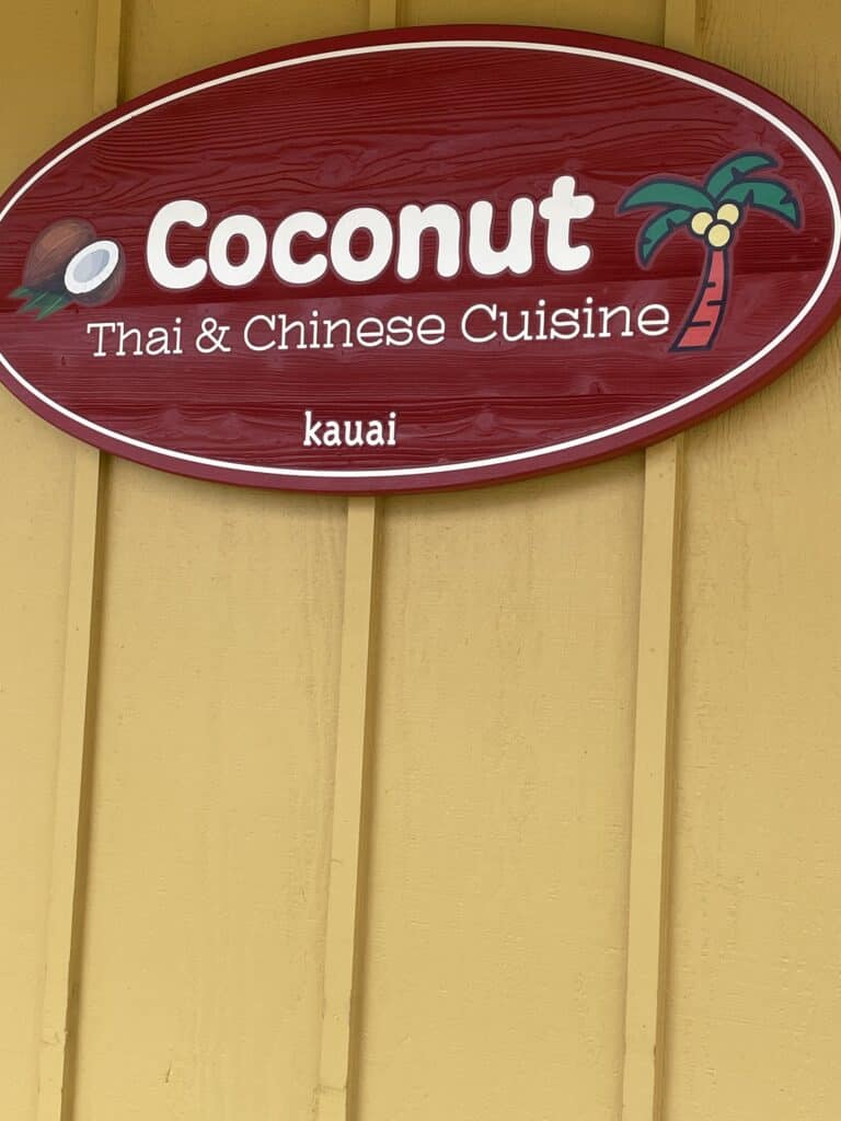 Coconut Thai & Chinese Cuisine Sign at Coconut Marketplace