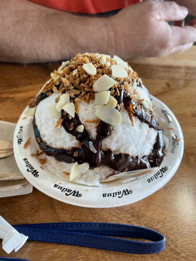 Wailua shave ice Almond Joy