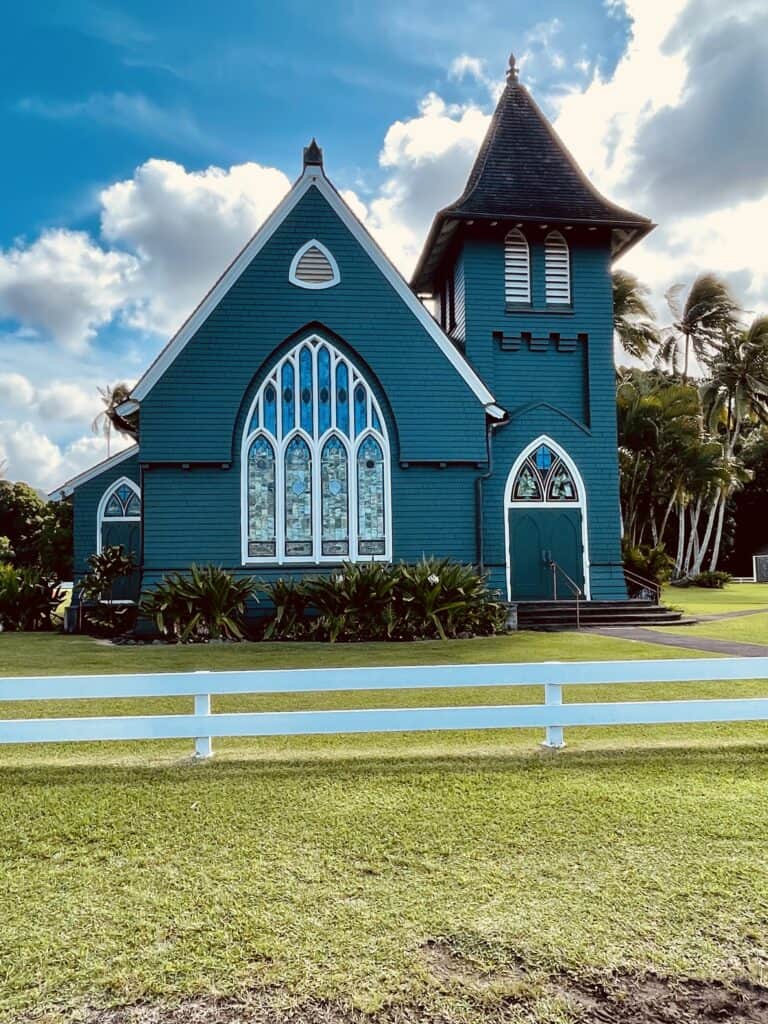 Little Green church on the North Shore of Kauai- Wai'oli Hui'ia Church