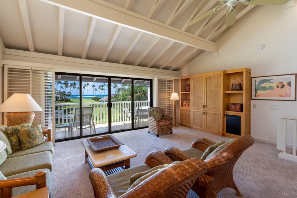 Kiahuna plantation condo interior Kauai vacation rental