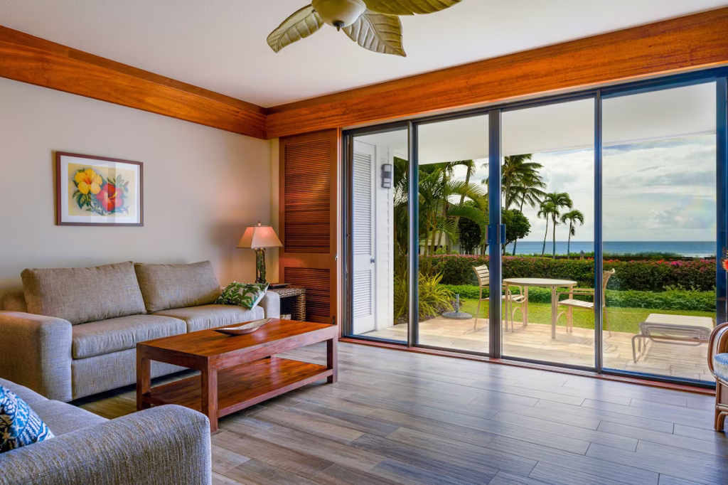 interior of a luxury condo in Poipu Kauai 