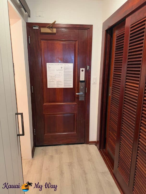 Closet at the Sheraton Kauai Coconut Beach Resort