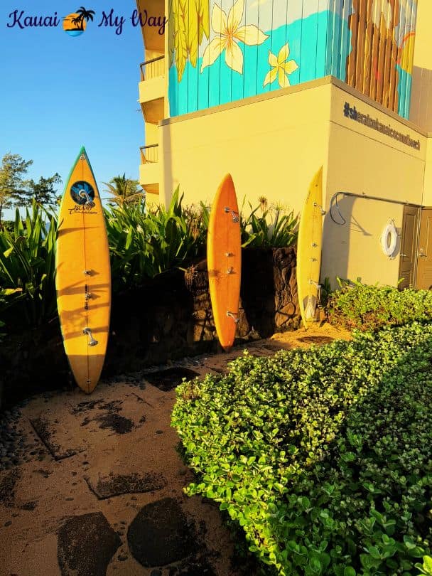 Outdoor Showers at the Sheraton Kauai Coconut Beach Resort
