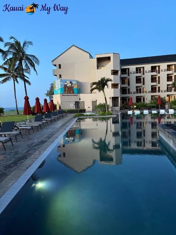 Pool View at the Sheraton Kauai Coconut Beach Resort