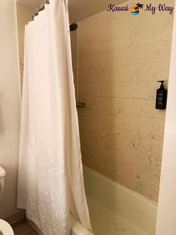 Shower at the Sheraton Kauai Coconut Beach Resort