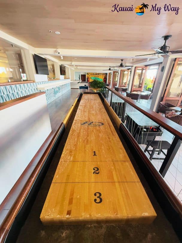 Shuffleboard at the Fire Hen Arcade