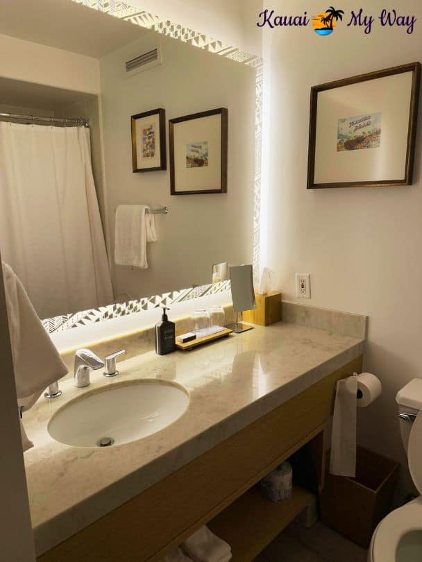 Sink area at the Sheraton Kauai Coconut Beach Resort
